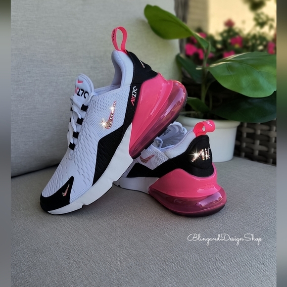 Bling Nike Air Max 270 Sneakers Shoes Customized With Crystals Women's New - Picture 2 of 8